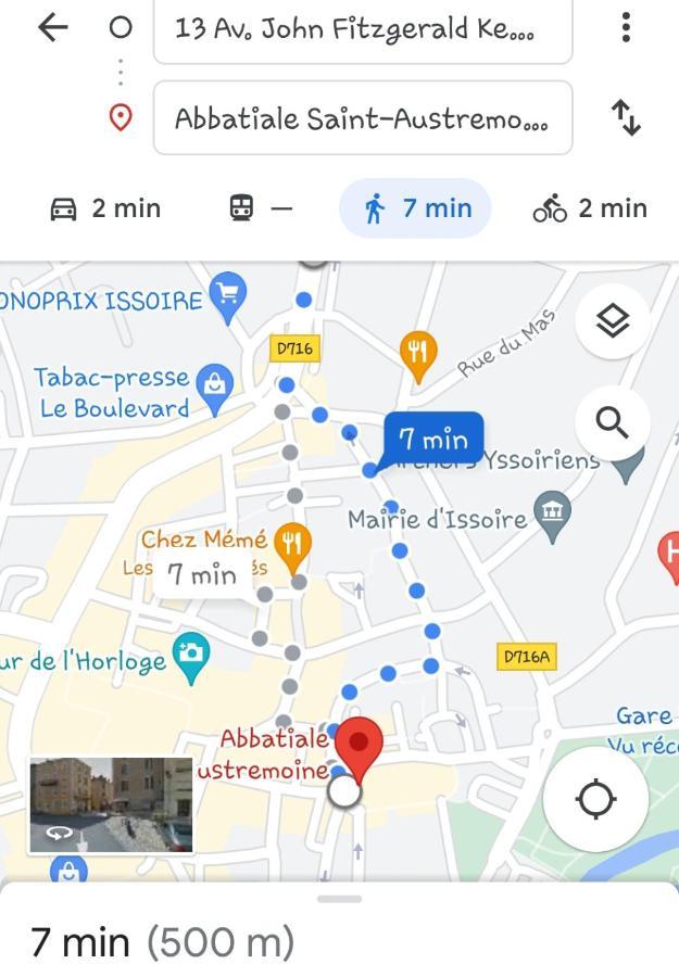 Appartement F2 Centre-Ville Issoire Avec Jolie Vue Exterior foto